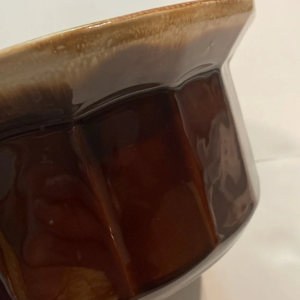 McCoy Brown Drip Glaze Pottery 7076 Bean/Casserole Dish Pot Vintage - Picture 14 of 17